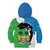 Personalised Sierra Leone Kid Hoodie Chimpanzee With Coat Of Arms - Wonder Print Shop