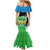 Personalised Sierra Leone Mermaid Dress Chimpanzee With Coat Of Arms - Wonder Print Shop