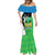 Personalised Sierra Leone Mermaid Dress Chimpanzee With Coat Of Arms - Wonder Print Shop