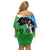 Personalised Sierra Leone Off Shoulder Short Dress Chimpanzee With Coat Of Arms - Wonder Print Shop