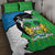 Personalised Sierra Leone Quilt Bed Set Chimpanzee With Coat Of Arms - Wonder Print Shop