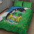 Personalised Sierra Leone Quilt Bed Set Chimpanzee With Coat Of Arms - Wonder Print Shop