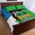 Personalised Sierra Leone Quilt Bed Set Chimpanzee With Coat Of Arms - Wonder Print Shop