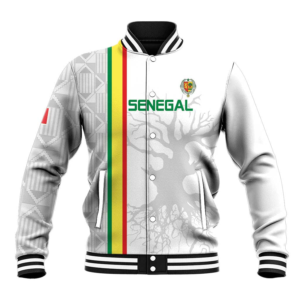 Custom Senegal Football Baseball Jacket Road To Champions