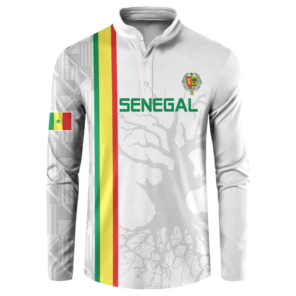 Custom Senegal Football Button Sweatshirt Road To Champions