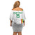 Custom Senegal Football Family Matching Off Shoulder Short Dress and Hawaiian Shirt Road To Champions