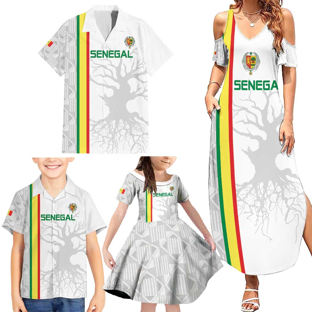 Custom Senegal Football Family Matching Summer Maxi Dress and Hawaiian Shirt Road To Champions