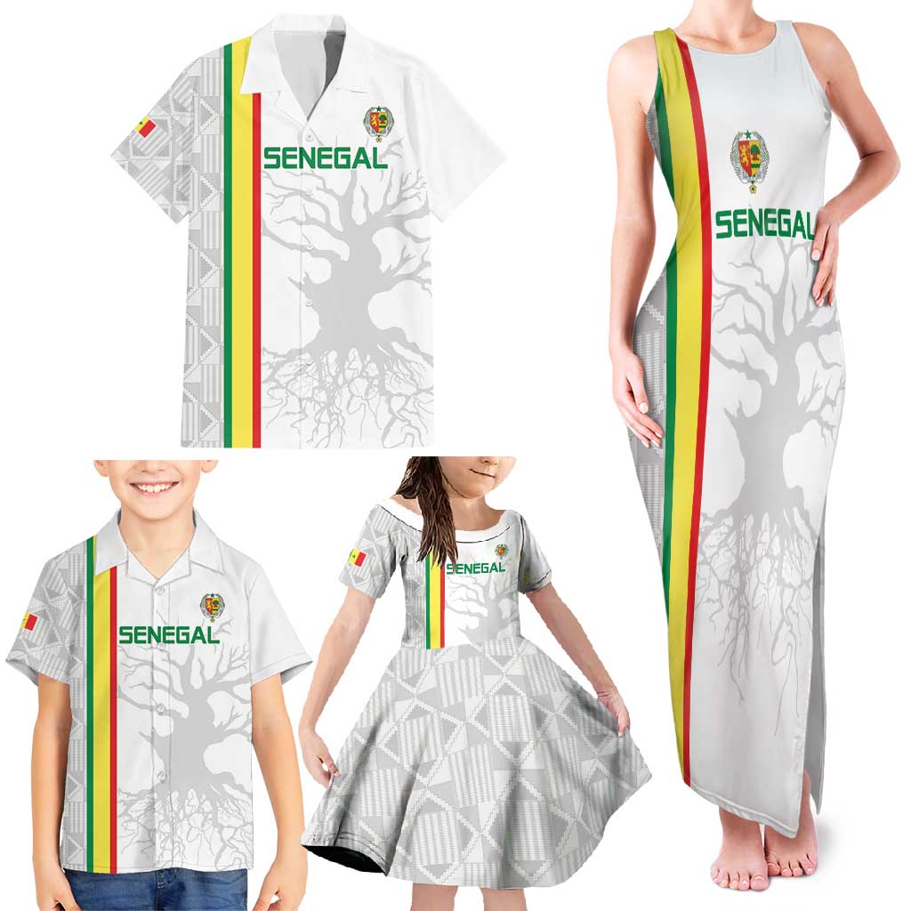 Custom Senegal Football Family Matching Tank Maxi Dress and Hawaiian Shirt Road To Champions