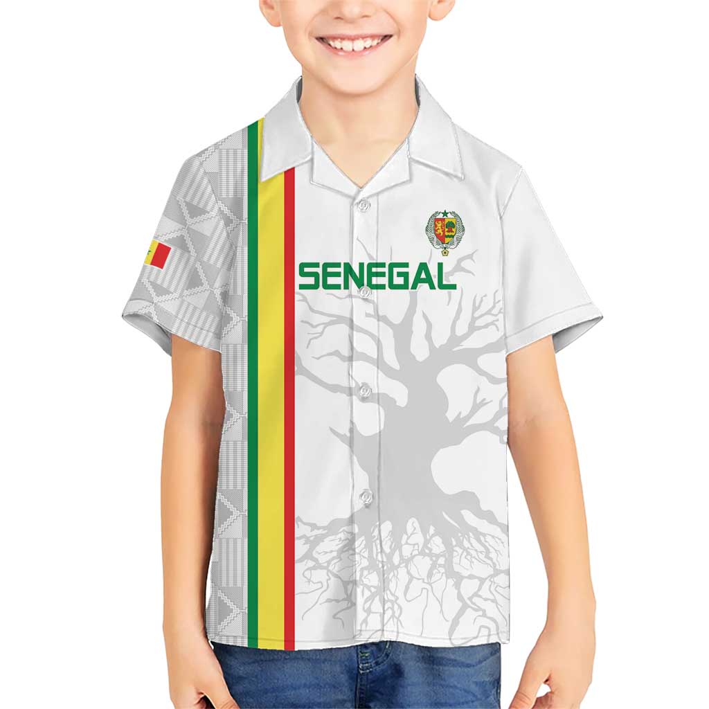 Custom Senegal Football Kid Hawaiian Shirt Road To Champions