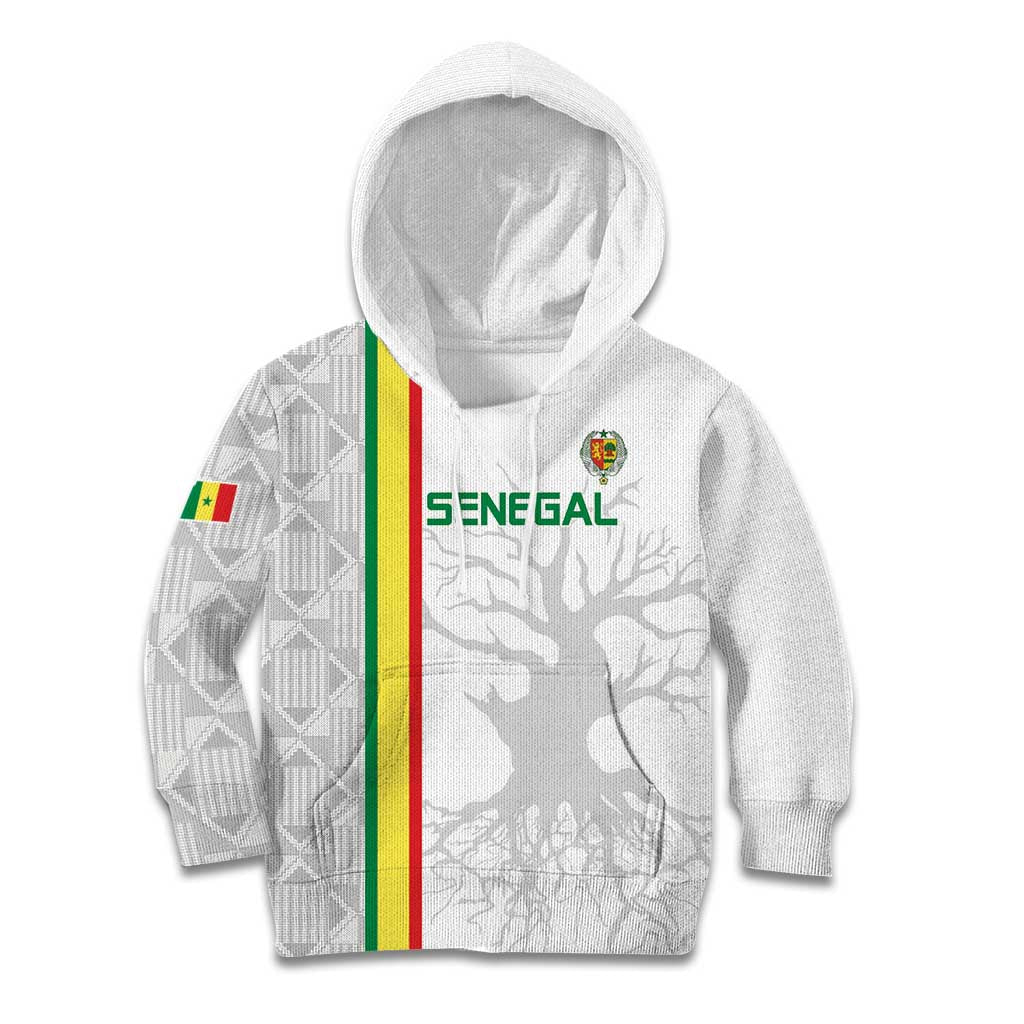 Custom Senegal Football Kid Hoodie Road To Champions