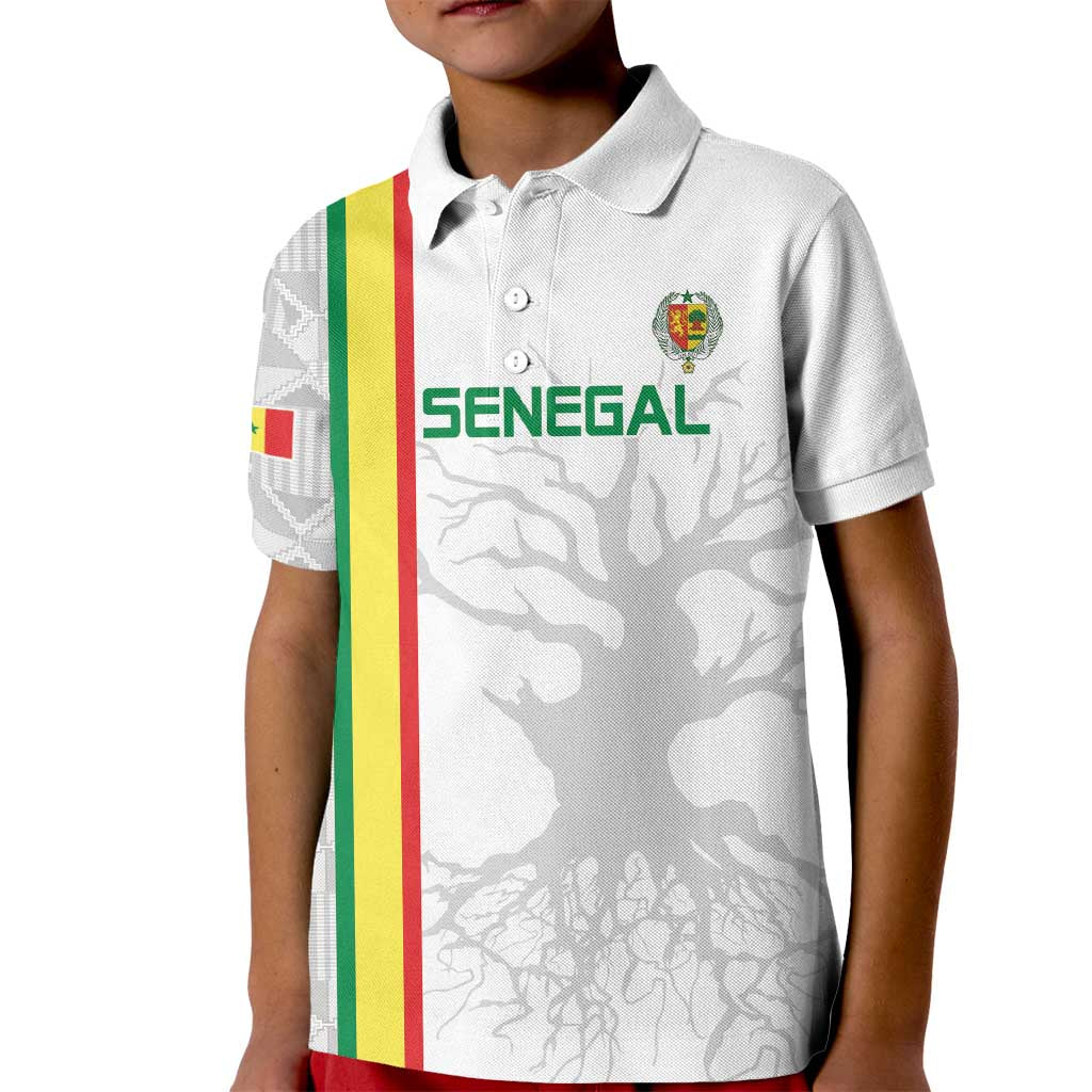 Custom Senegal Football Kid Polo Shirt Road To Champions