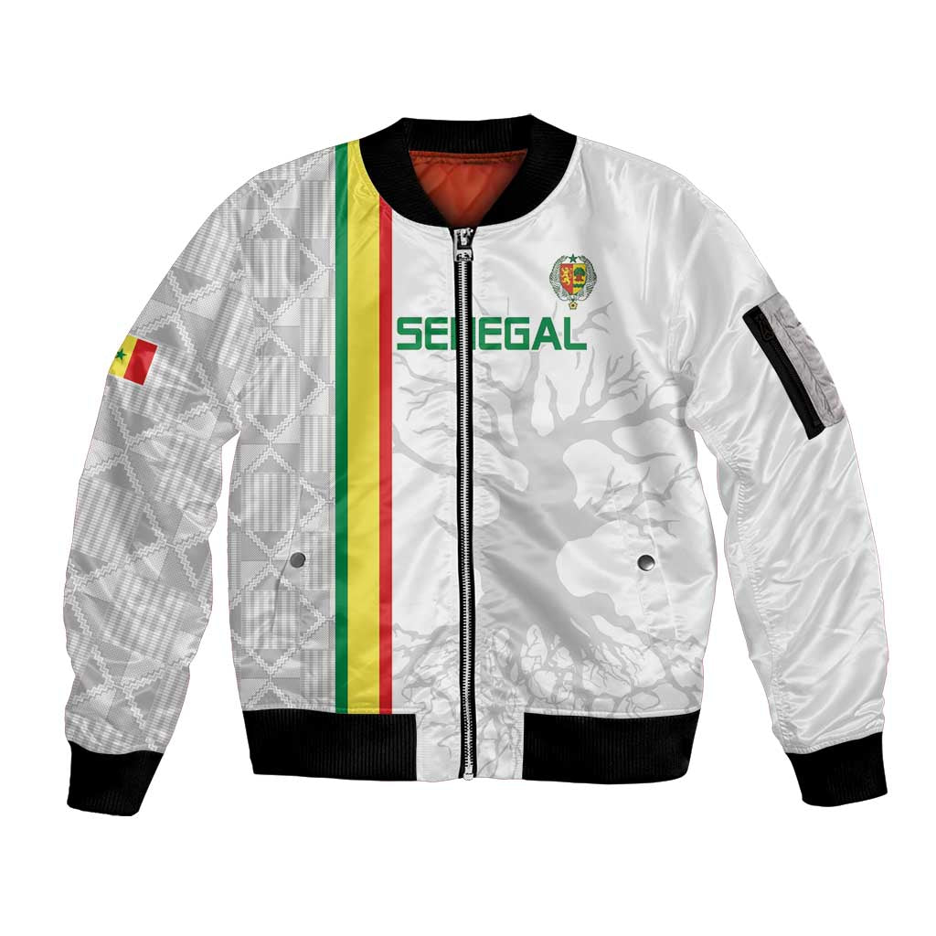 Custom Senegal Football Sleeve Zip Bomber Jacket Road To Champions