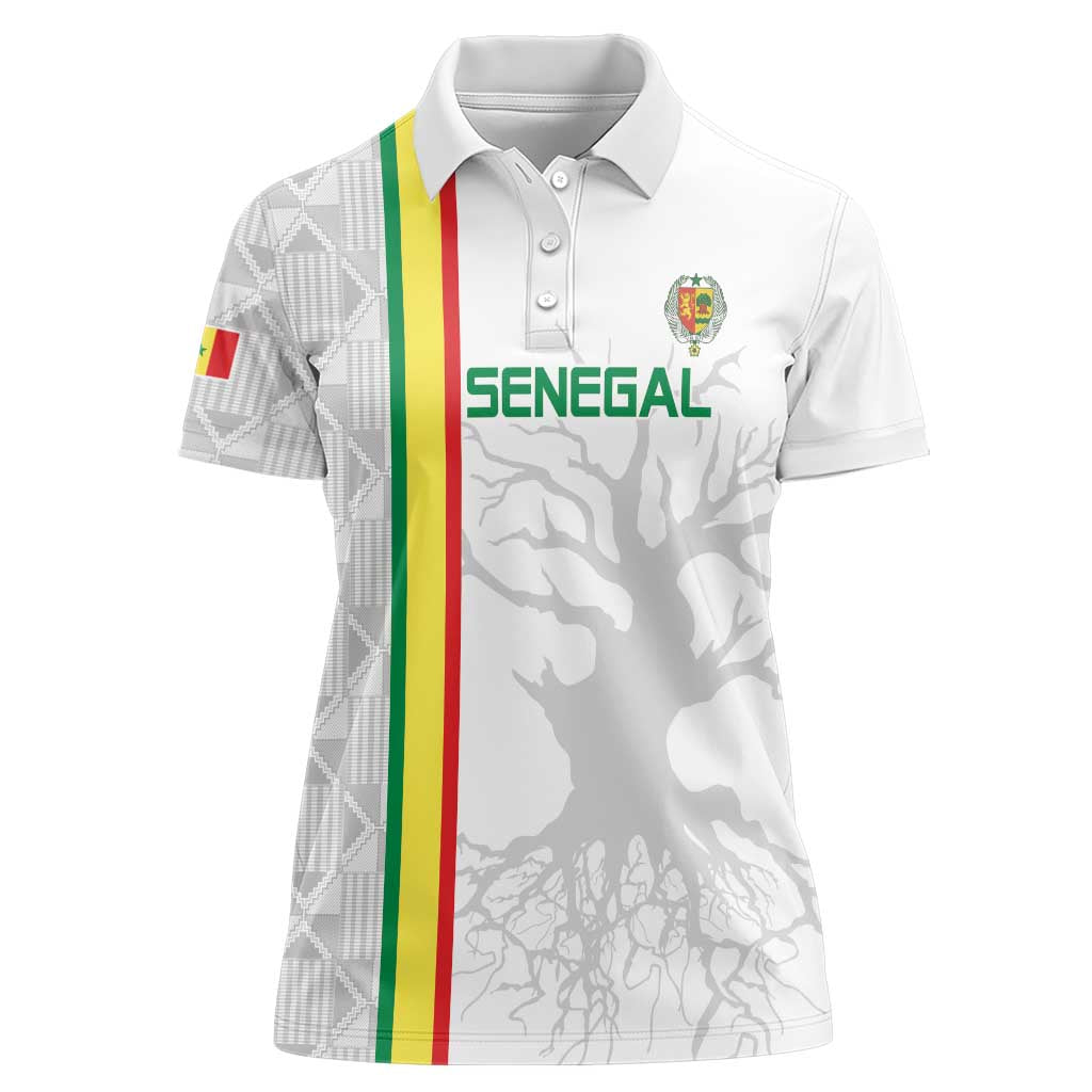 Custom Senegal Football Women Polo Shirt Road To Champions