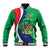 Personalised Namibia Independence Day Baseball Jacket Coat Of Arms With African Pattern