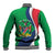 Personalised Namibia Independence Day Baseball Jacket Coat Of Arms With African Pattern