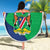 Personalised Namibia Independence Day Beach Blanket Coat Of Arms With African Pattern