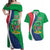 Personalised Namibia Independence Day Couples Matching Off Shoulder Maxi Dress and Hawaiian Shirt Coat Of Arms With African Pattern