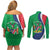 Personalised Namibia Independence Day Couples Matching Off Shoulder Short Dress and Long Sleeve Button Shirt Coat Of Arms With African Pattern