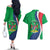 Personalised Namibia Independence Day Couples Matching Off The Shoulder Long Sleeve Dress and Hawaiian Shirt Coat Of Arms With African Pattern