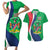 Personalised Namibia Independence Day Couples Matching Short Sleeve Bodycon Dress and Hawaiian Shirt Coat Of Arms With African Pattern