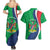 Personalised Namibia Independence Day Couples Matching Summer Maxi Dress and Hawaiian Shirt Coat Of Arms With African Pattern