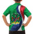 Personalised Namibia Independence Day Family Matching Off The Shoulder Long Sleeve Dress and Hawaiian Shirt Coat Of Arms With African Pattern