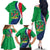 Personalised Namibia Independence Day Family Matching Off The Shoulder Long Sleeve Dress and Hawaiian Shirt Coat Of Arms With African Pattern