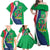 Personalised Namibia Independence Day Family Matching Off Shoulder Maxi Dress and Hawaiian Shirt Coat Of Arms With African Pattern