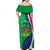 Personalised Namibia Independence Day Family Matching Off Shoulder Maxi Dress and Hawaiian Shirt Coat Of Arms With African Pattern