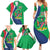 Personalised Namibia Independence Day Family Matching Summer Maxi Dress and Hawaiian Shirt Coat Of Arms With African Pattern