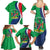 Personalised Namibia Independence Day Family Matching Summer Maxi Dress and Hawaiian Shirt Coat Of Arms With African Pattern