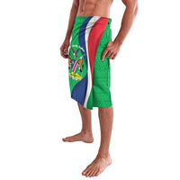 Personalised Namibia Independence Day Lavalava Coat Of Arms With African Pattern