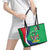 Personalised Namibia Independence Day Leather Tote Bag Coat Of Arms With African Pattern