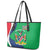 Personalised Namibia Independence Day Leather Tote Bag Coat Of Arms With African Pattern