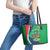 Personalised Namibia Independence Day Leather Tote Bag Coat Of Arms With African Pattern