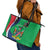 Personalised Namibia Independence Day Leather Tote Bag Coat Of Arms With African Pattern