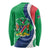 Personalised Namibia Independence Day Long Sleeve Shirt Coat Of Arms With African Pattern