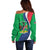 Personalised Namibia Independence Day Off Shoulder Sweater Coat Of Arms With African Pattern