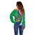 Personalised Namibia Independence Day Off Shoulder Sweater Coat Of Arms With African Pattern