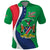 Personalised Namibia Independence Day Polo Shirt Coat Of Arms With African Pattern