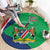 Personalised Namibia Independence Day Round Carpet Coat Of Arms With African Pattern