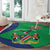 Personalised Namibia Independence Day Round Carpet Coat Of Arms With African Pattern