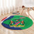 Personalised Namibia Independence Day Round Carpet Coat Of Arms With African Pattern