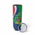 Personalised Namibia Independence Day Skinny Tumbler Coat Of Arms With African Pattern