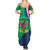 Personalised Namibia Independence Day Summer Maxi Dress Coat Of Arms With African Pattern