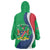 Personalised Namibia Independence Day Wearable Blanket Hoodie Coat Of Arms With African Pattern