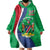 Personalised Namibia Independence Day Wearable Blanket Hoodie Coat Of Arms With African Pattern