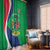 Personalised Namibia Independence Day Window Curtain Coat Of Arms With African Pattern