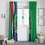 Personalised Namibia Independence Day Window Curtain Coat Of Arms With African Pattern