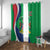 Personalised Namibia Independence Day Window Curtain Coat Of Arms With African Pattern